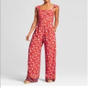 🌻Host Pick🌻 xhilaration jumpsuit red floral
